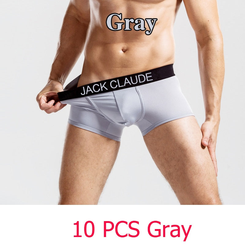 10 PCS Jack Claude Men Underwear Boxers