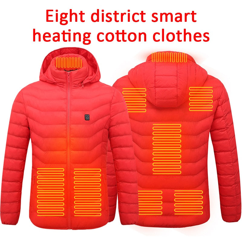 1PC Smart Heating Clothing Winter Light Thin Heating Protection Jacket