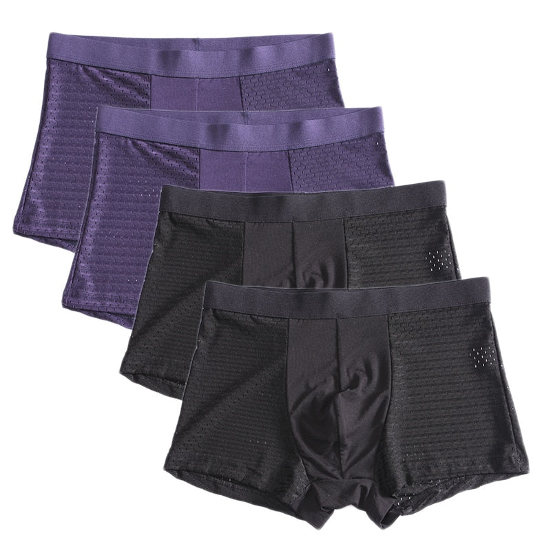 4pcs/lot Bamboo Fiber Men's Boxer