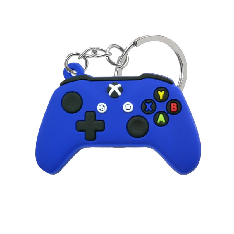 1PCS PVC new style Game Machine Keychain &amp; Keyring Cute Gamepad Joystick Key Chain Keychains Bag Car Hanging fit men boy keys