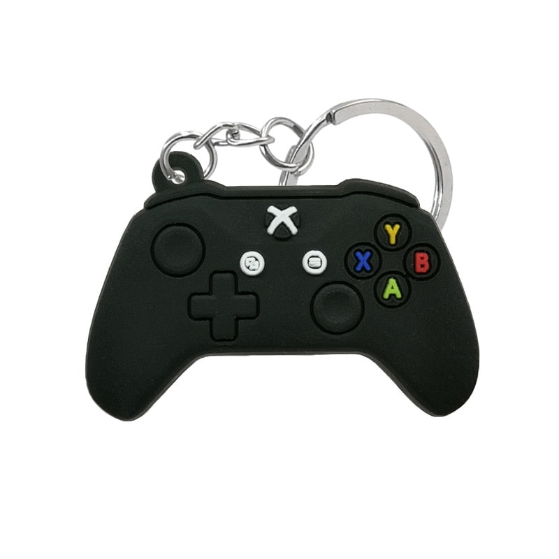 1PCS PVC new style Game Machine Keychain &amp; Keyring Cute Gamepad Joystick Key Chain Keychains Bag Car Hanging fit men boy keys