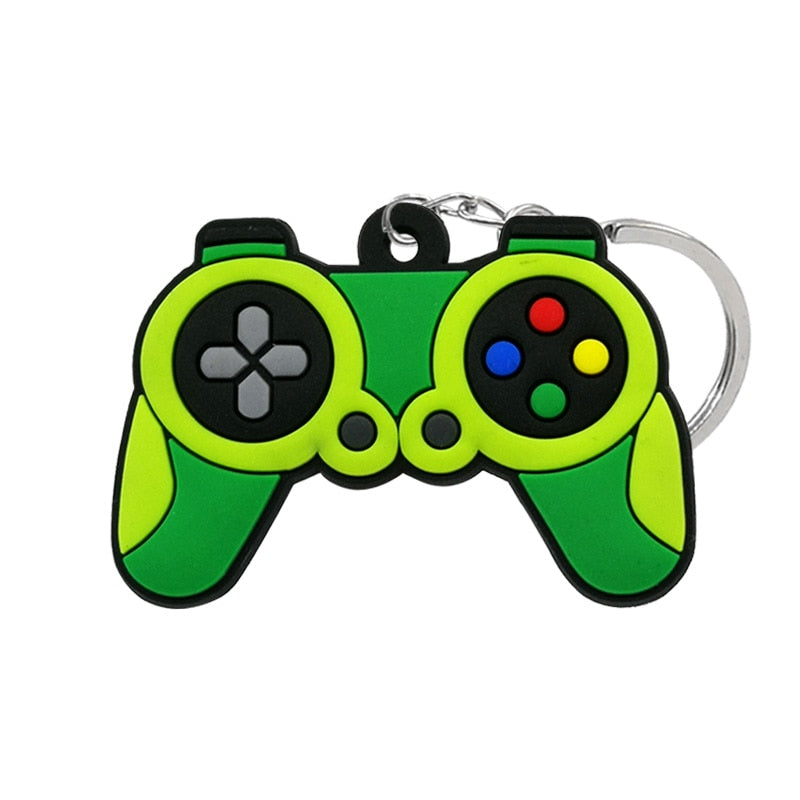 1PCS PVC new style Game Machine Keychain &amp; Keyring Cute Gamepad Joystick Key Chain Keychains Bag Car Hanging fit men boy keys