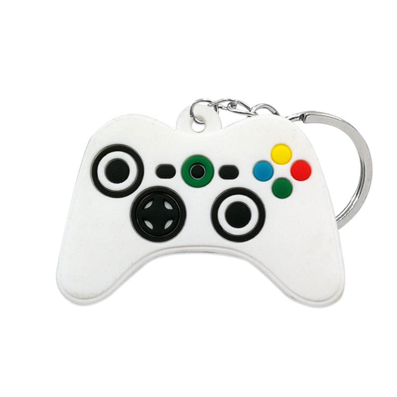 1PCS PVC new style Game Machine Keychain &amp; Keyring Cute Gamepad Joystick Key Chain Keychains Bag Car Hanging fit men boy keys