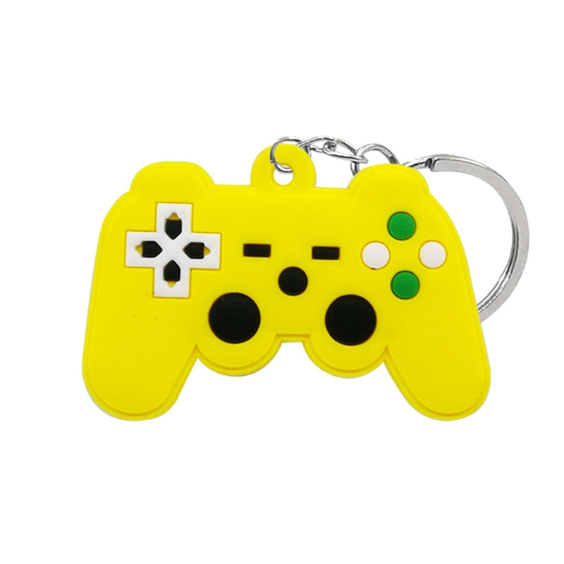 1PCS PVC new style Game Machine Keychain &amp; Keyring Cute Gamepad Joystick Key Chain Keychains Bag Car Hanging fit men boy keys