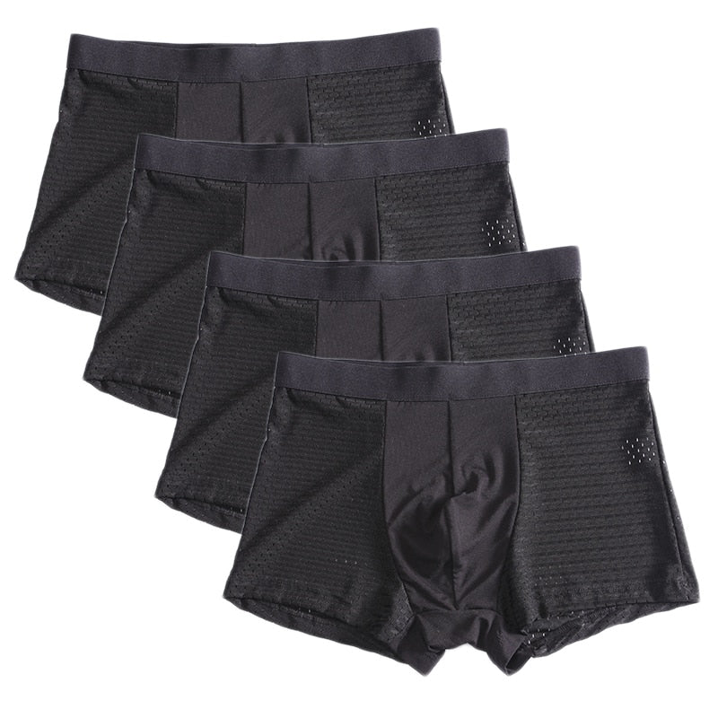 4pcs/lot Bamboo Fiber Men's Boxer