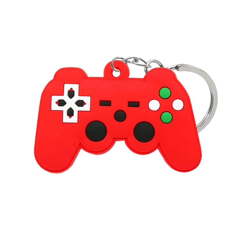 1PCS PVC new style Game Machine Keychain &amp; Keyring Cute Gamepad Joystick Key Chain Keychains Bag Car Hanging fit men boy keys