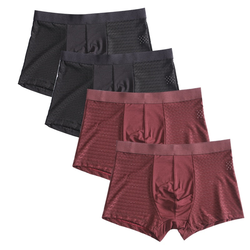 4pcs/lot Bamboo Fiber Men's Boxer