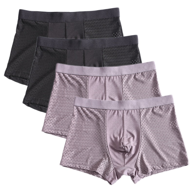 4pcs/lot Bamboo Fiber Men's Boxer