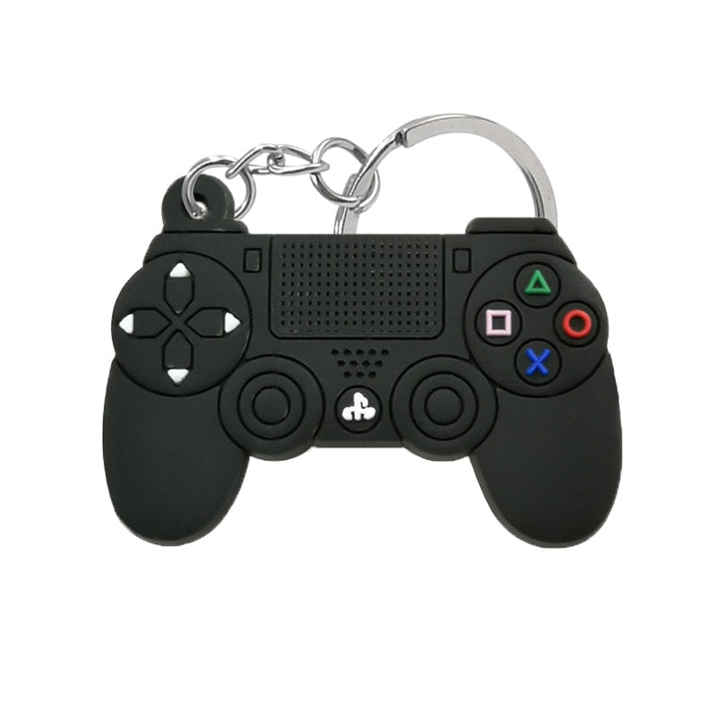 1PCS PVC new style Game Machine Keychain &amp; Keyring Cute Gamepad Joystick Key Chain Keychains Bag Car Hanging fit men boy keys