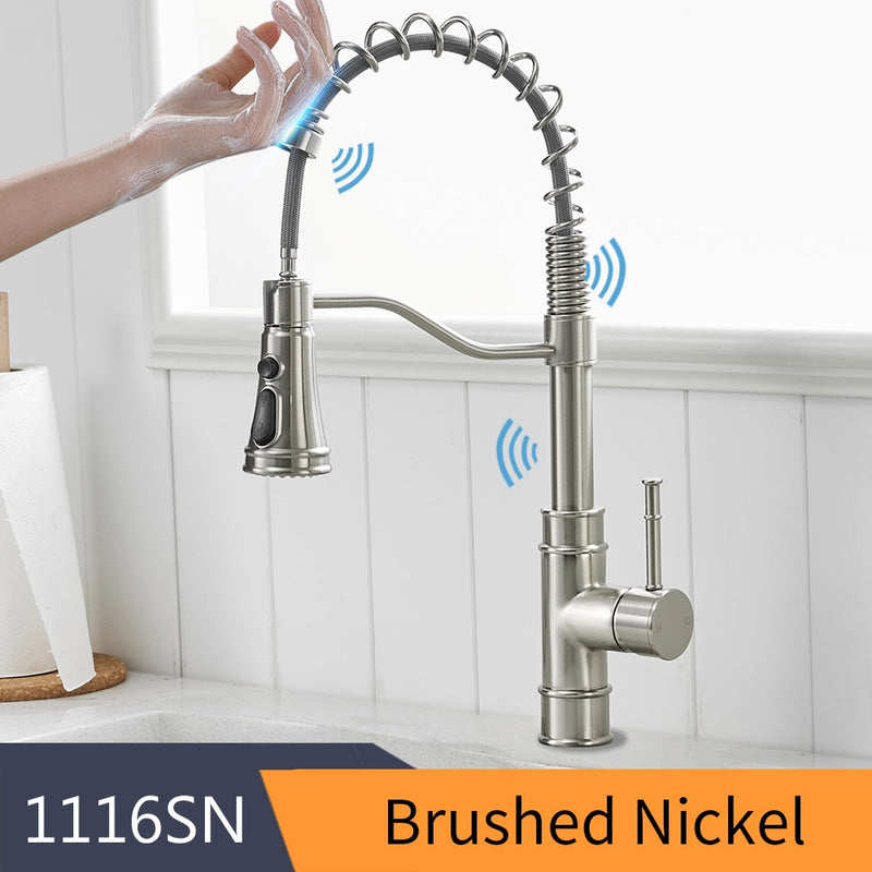 Smart Touch Kitchen Faucets Crane For Sensor Kitchen Water Tap Sink Mixer Rotate Touch Faucet Sensor Water Mixer KH-1005