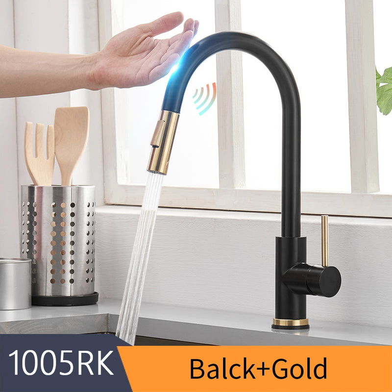 Smart Touch Kitchen Faucets Crane For Sensor Kitchen Water Tap Sink Mixer Rotate Touch Faucet Sensor Water Mixer KH-1005