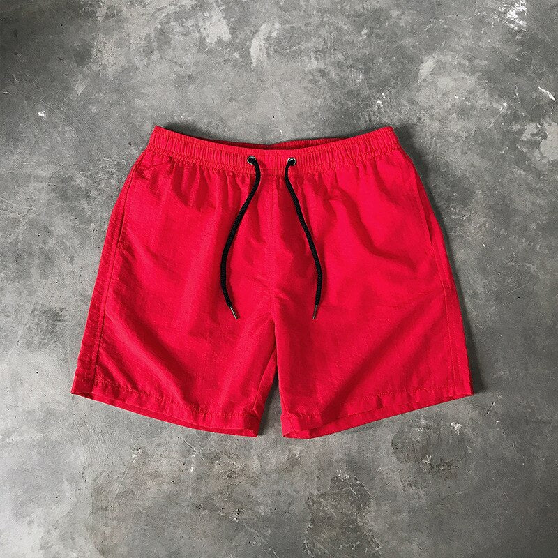 Solid Mens Swimwear Swim Shorts Trunks Beach Board Shorts Swimming Pants Swimsuits Mens Running Sports Surffing Shorts