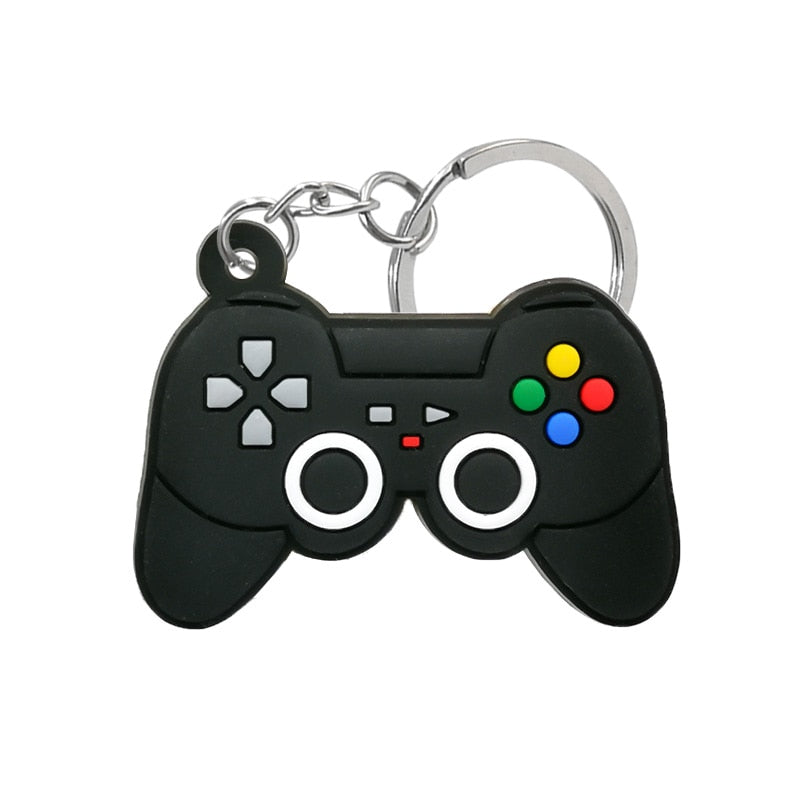 1PCS PVC new style Game Machine Keychain &amp; Keyring Cute Gamepad Joystick Key Chain Keychains Bag Car Hanging fit men boy keys