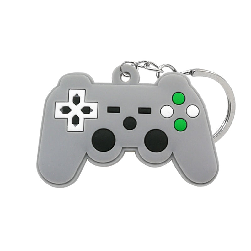 1PCS PVC new style Game Machine Keychain &amp; Keyring Cute Gamepad Joystick Key Chain Keychains Bag Car Hanging fit men boy keys