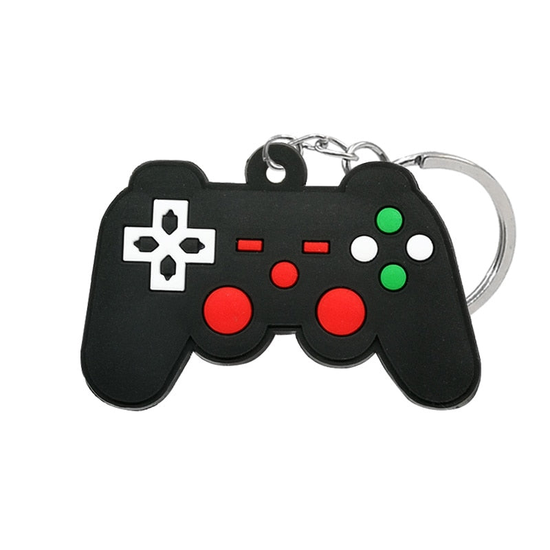 1PCS PVC new style Game Machine Keychain &amp; Keyring Cute Gamepad Joystick Key Chain Keychains Bag Car Hanging fit men boy keys