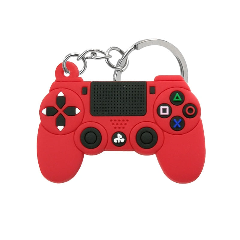 1PCS PVC new style Game Machine Keychain &amp; Keyring Cute Gamepad Joystick Key Chain Keychains Bag Car Hanging fit men boy keys