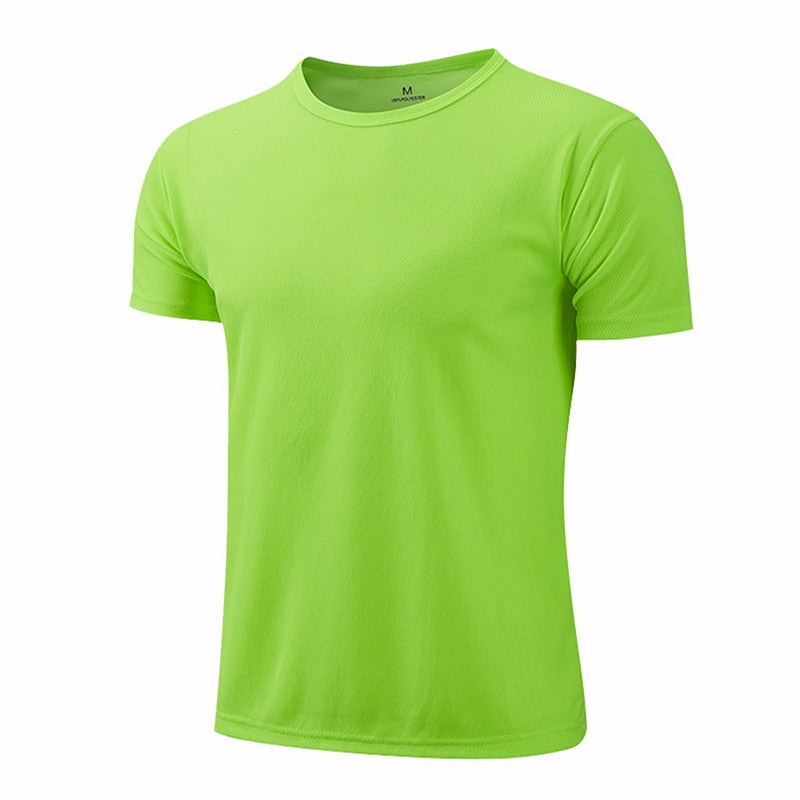 Quick-drying Round Neck Sport T-shirt Gym Jerseys Fitness Shirt