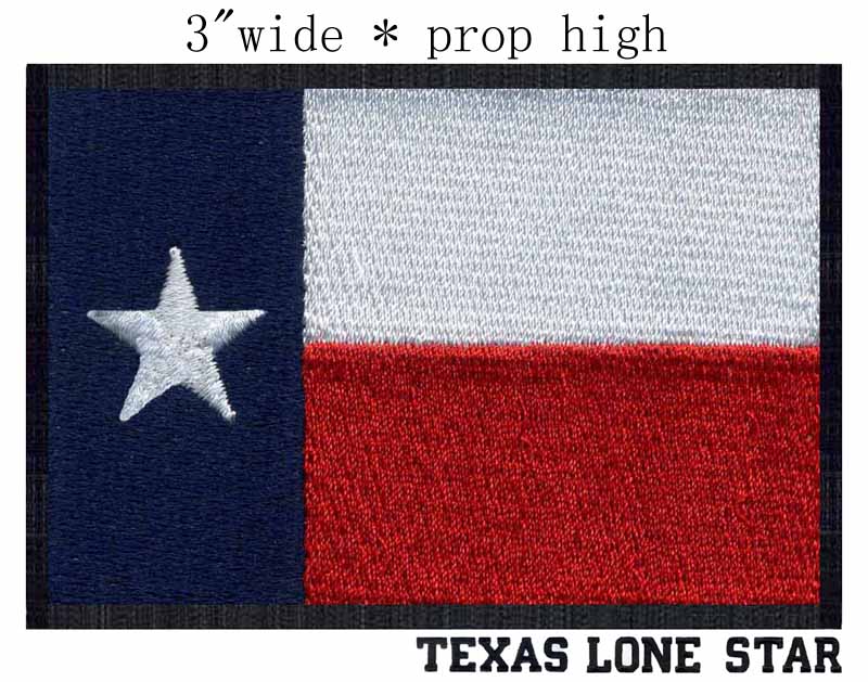 Texas Flag 3" wide embroidery patch  for beaded embroidery/tactical patches/sport patchs