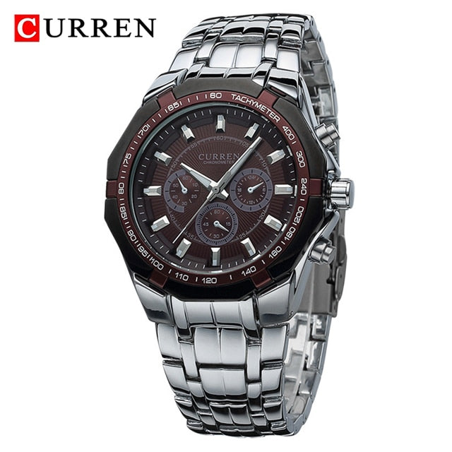 CURREN Men Luxury Brand Military Sport Mens Watches Full Steel Quartz Clock Men's Waterproof Business Watch relogio masculino