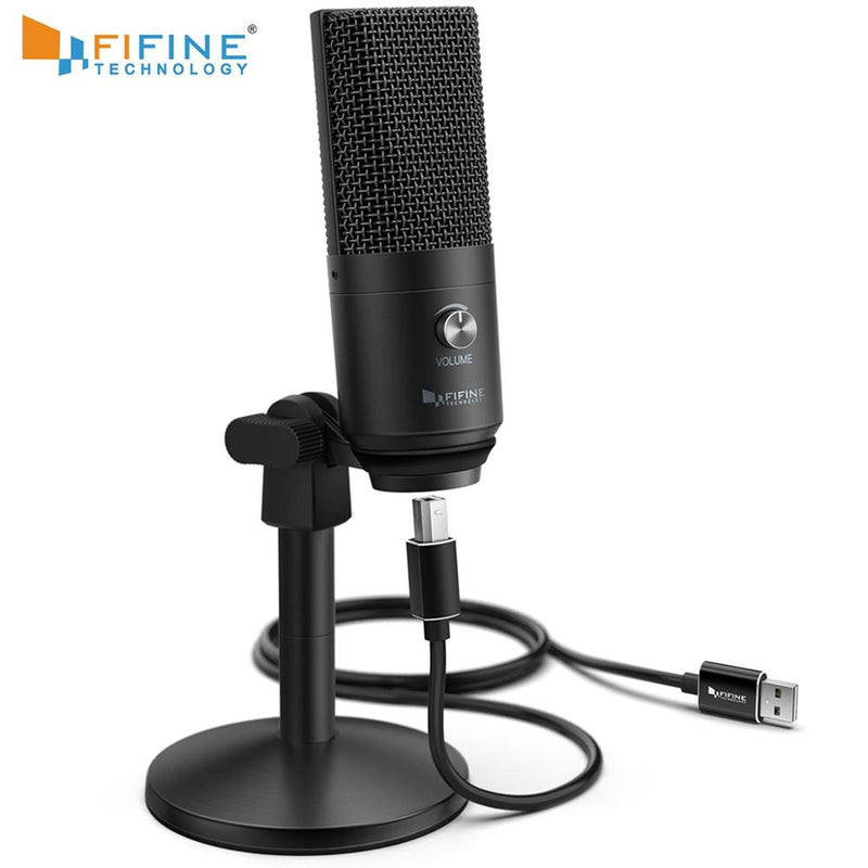 FIFINE USB Microphone for laptop and Computers for Recording Streaming Voice overs Podcasting for Audio&Video K670