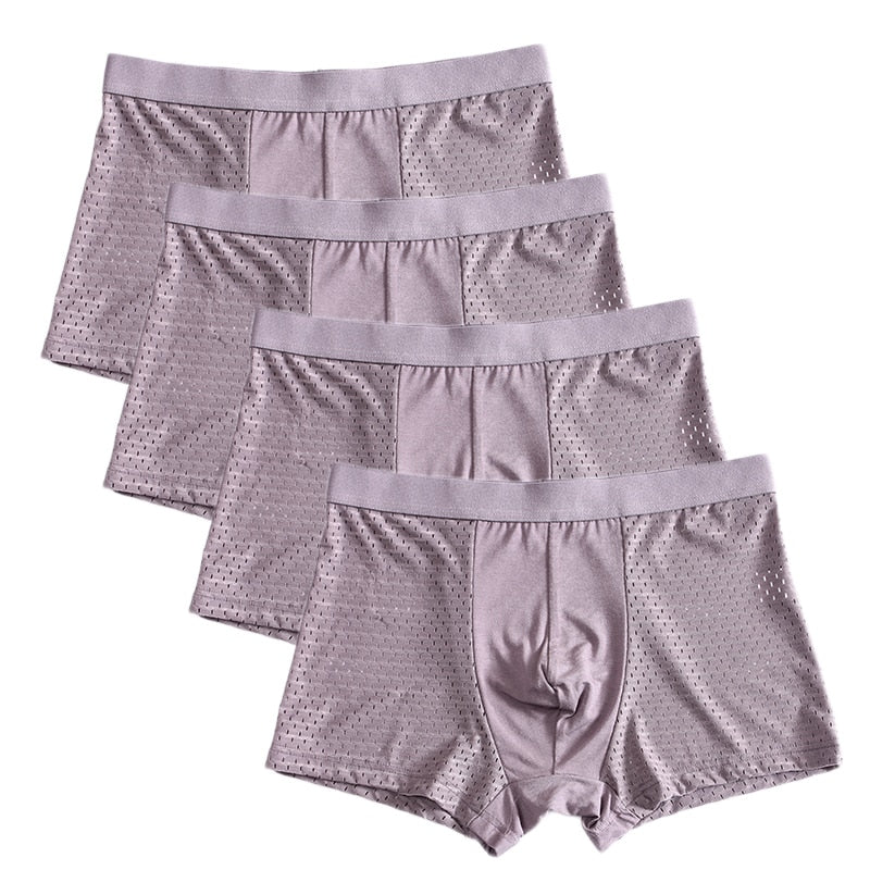 4pcs/lot Bamboo Fiber Men's Boxer