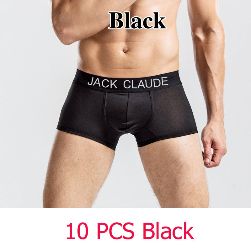 10 PCS Jack Claude Men Underwear Boxers