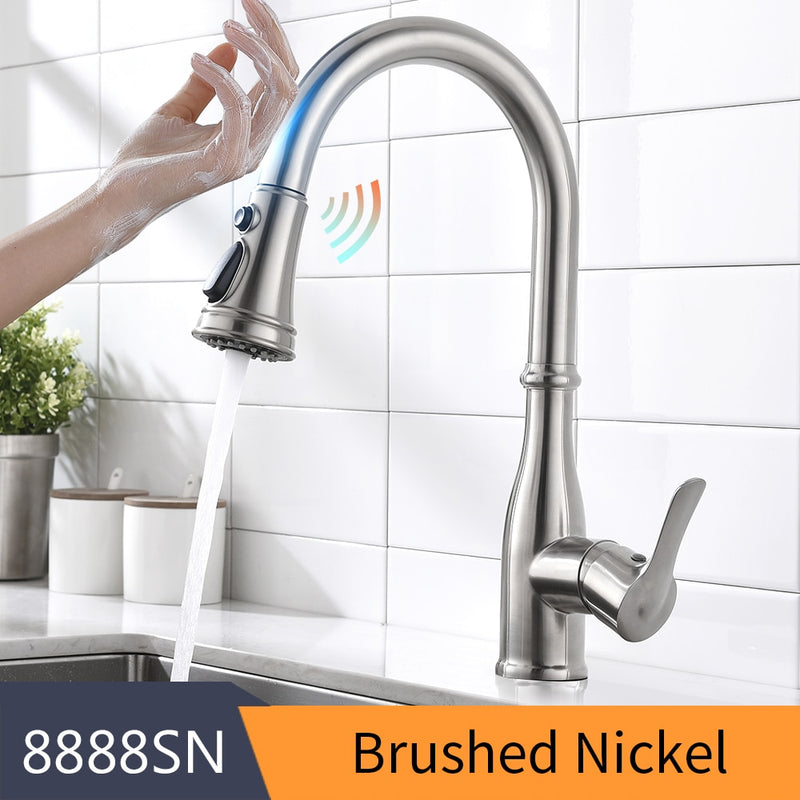 Smart Touch Kitchen Faucets Crane For Sensor Kitchen Water Tap Sink Mixer Rotate Touch Faucet Sensor Water Mixer KH-1005