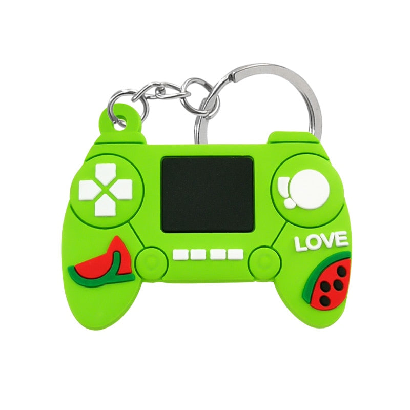 1PCS PVC new style Game Machine Keychain &amp; Keyring Cute Gamepad Joystick Key Chain Keychains Bag Car Hanging fit men boy keys