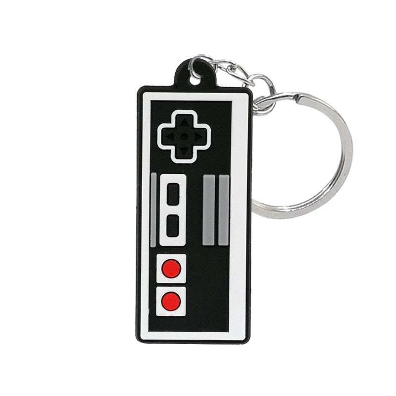 1PCS PVC new style Game Machine Keychain &amp; Keyring Cute Gamepad Joystick Key Chain Keychains Bag Car Hanging fit men boy keys