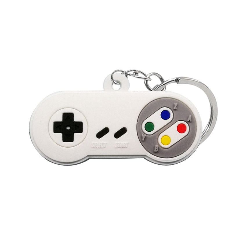 1PCS PVC new style Game Machine Keychain &amp; Keyring Cute Gamepad Joystick Key Chain Keychains Bag Car Hanging fit men boy keys