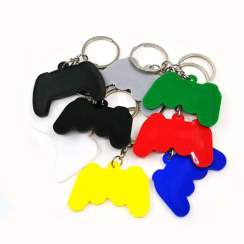 1PCS PVC new style Game Machine Keychain &amp; Keyring Cute Gamepad Joystick Key Chain Keychains Bag Car Hanging fit men boy keys