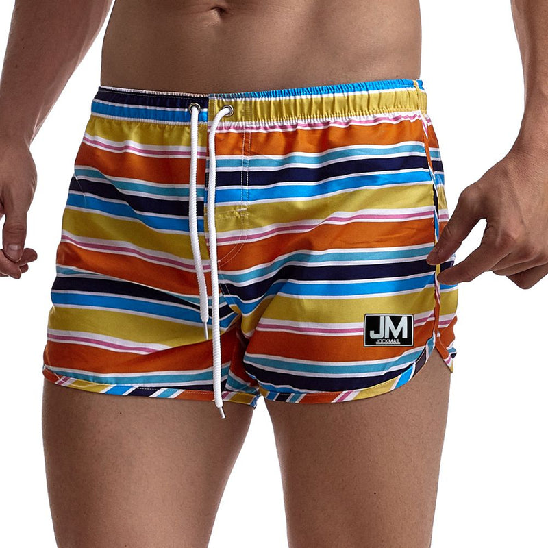 JOCKMAIL Summer Mens Swimwear Swim Shorts Trunks Beach Board Shorts Swimming Pants Swimsuits Mens Running Sports Surffing Shorts