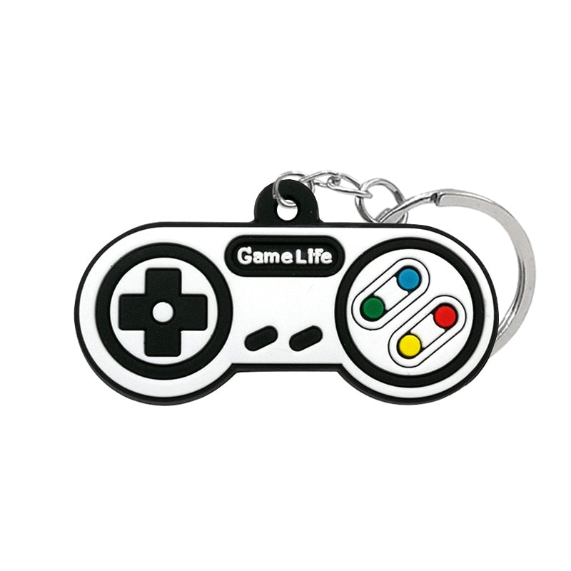 1PCS PVC new style Game Machine Keychain &amp; Keyring Cute Gamepad Joystick Key Chain Keychains Bag Car Hanging fit men boy keys