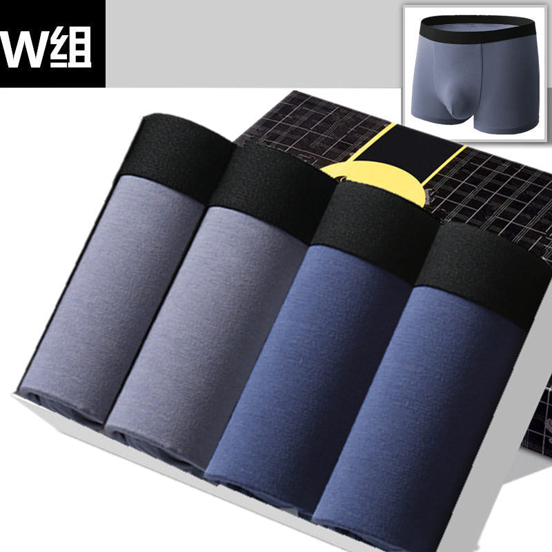 4pcs/Lot Men's Panties Underpants Cueca Boxers Underwear Cotton Thermal for Man Breathable Homme Sexy Soft Male Shorts