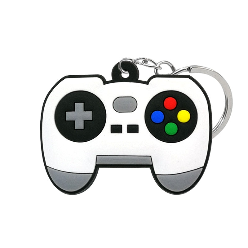 1PCS PVC new style Game Machine Keychain &amp; Keyring Cute Gamepad Joystick Key Chain Keychains Bag Car Hanging fit men boy keys