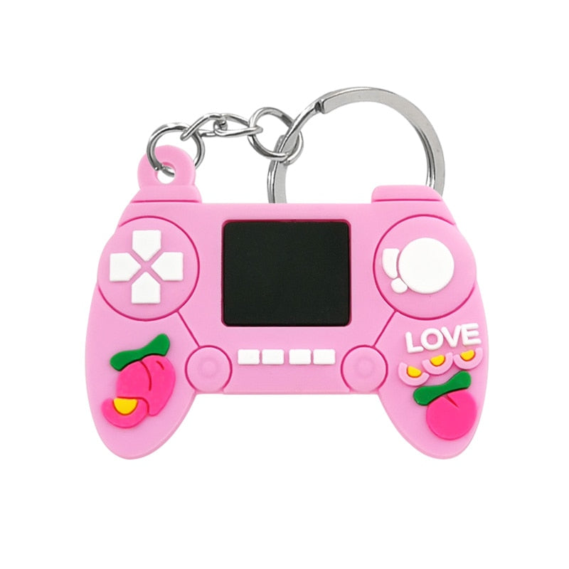 1PCS PVC new style Game Machine Keychain &amp; Keyring Cute Gamepad Joystick Key Chain Keychains Bag Car Hanging fit men boy keys