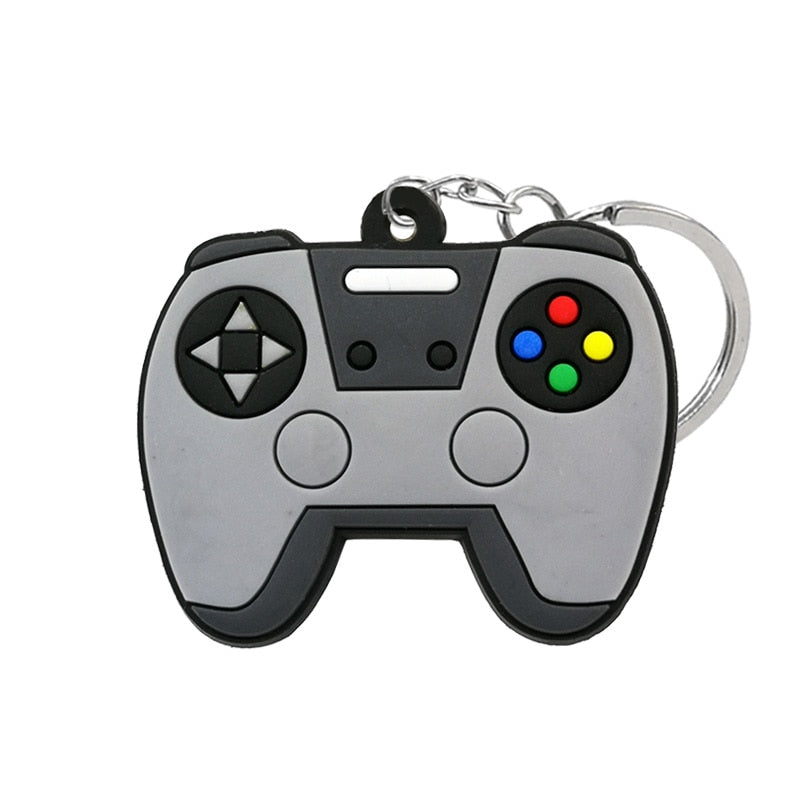 1PCS PVC new style Game Machine Keychain &amp; Keyring Cute Gamepad Joystick Key Chain Keychains Bag Car Hanging fit men boy keys