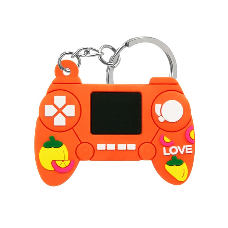 1PCS PVC new style Game Machine Keychain &amp; Keyring Cute Gamepad Joystick Key Chain Keychains Bag Car Hanging fit men boy keys