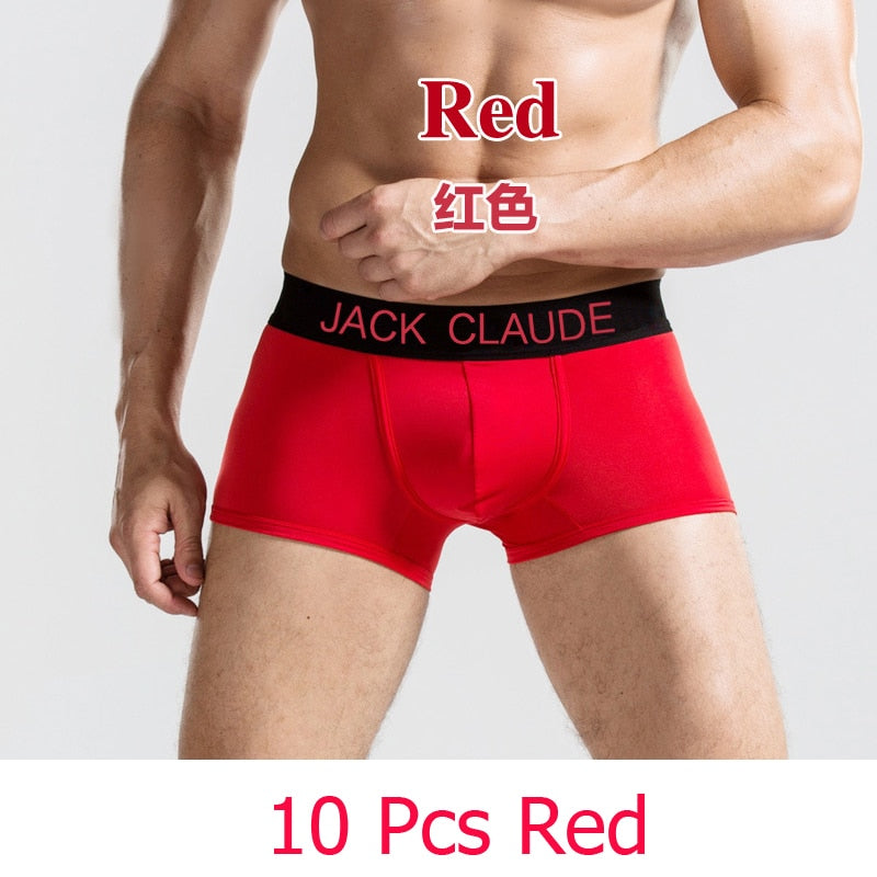 10 PCS Jack Claude Men Underwear Boxers