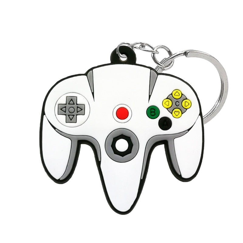 1PCS PVC new style Game Machine Keychain &amp; Keyring Cute Gamepad Joystick Key Chain Keychains Bag Car Hanging fit men boy keys