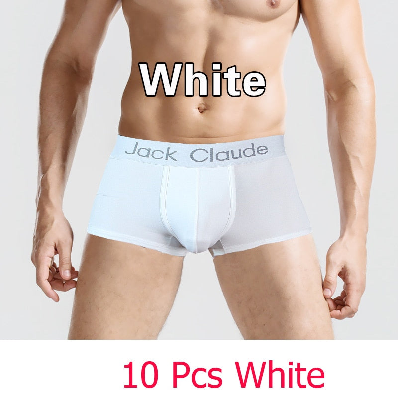 10 PCS Jack Claude Men Underwear Boxers