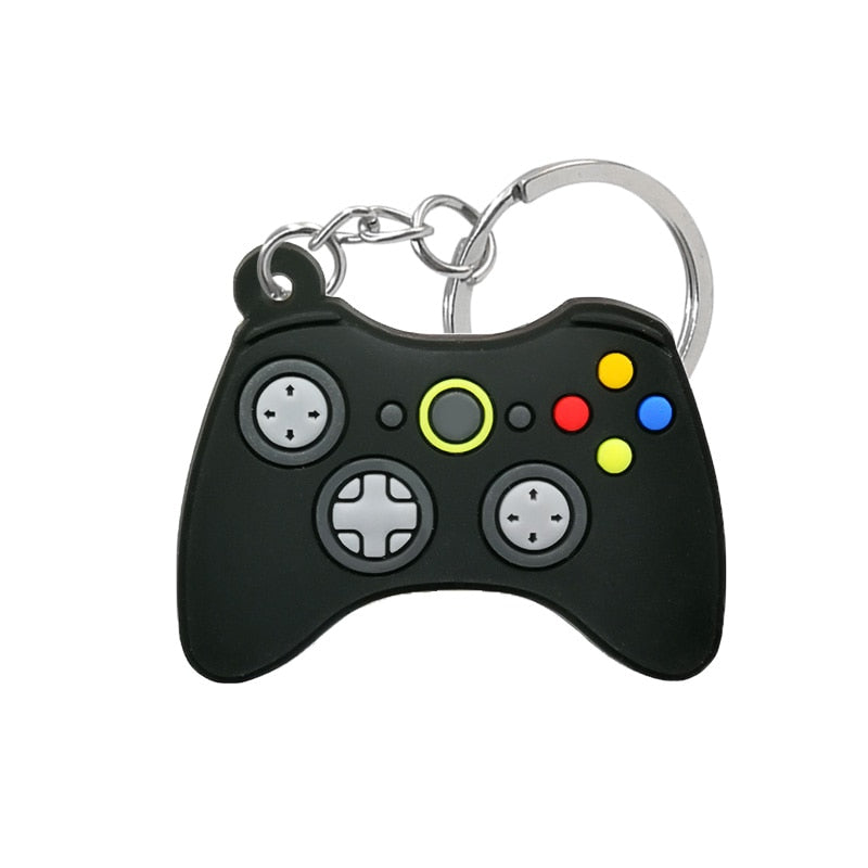 1PCS PVC new style Game Machine Keychain &amp; Keyring Cute Gamepad Joystick Key Chain Keychains Bag Car Hanging fit men boy keys