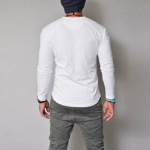 2020 Fashion Mens Slim Fit Long Sleeve T-Shirts Stylish