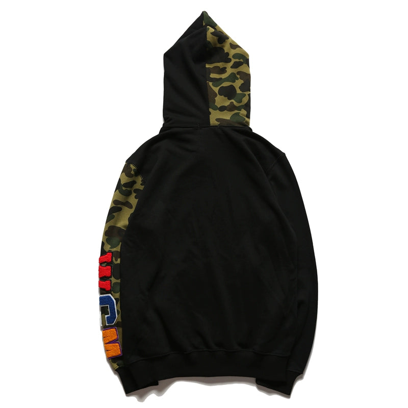 Trendy Camouflage Autumn Zipper Couple Hooded Sweater