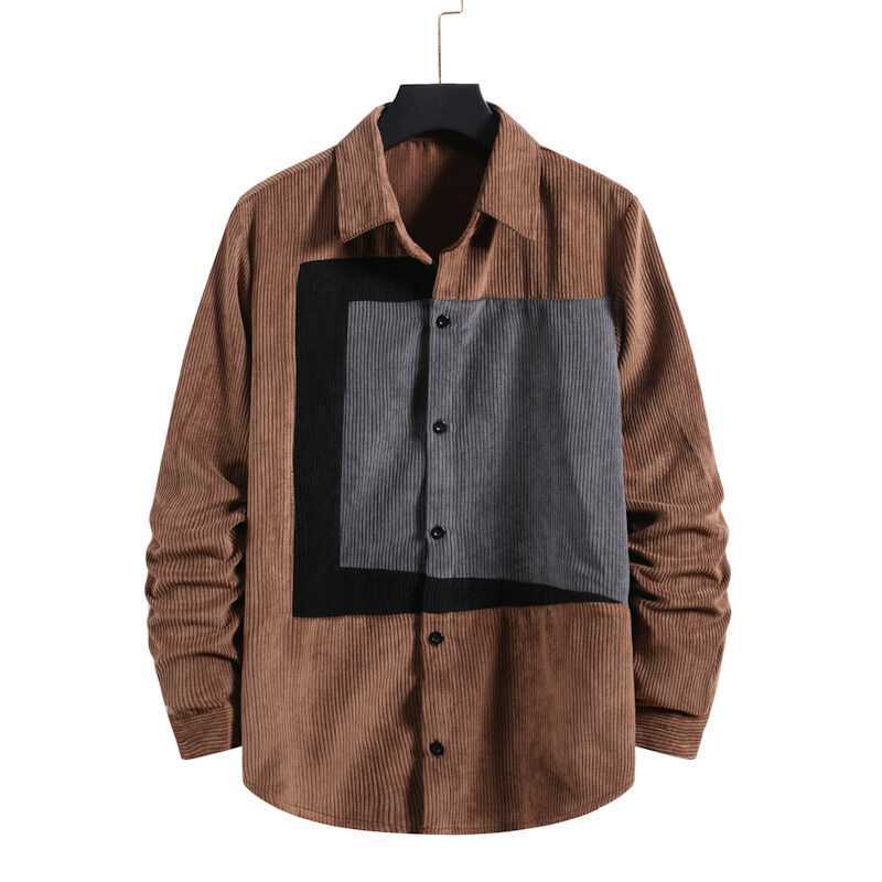 Men's Corduroy Long-sleeved Shirt