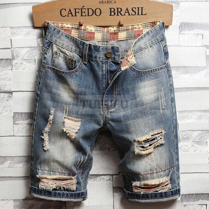 Mens Shorts New Fashion Leisure Men Short Jeans Brand Clothing Summer Shorts Men Jeans Short  Mens Fitness Jean Shorts