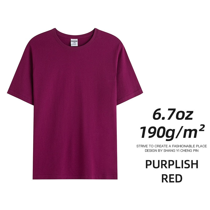 6.7oz 190gramsCombed Cotton Tees