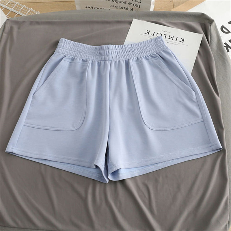 Women Simple Soft Shorts Cotton Large Size Casual Shorts Yoga Beach Pants Female Sports Shorts Wide Leg Bottoms Hot Streetwear