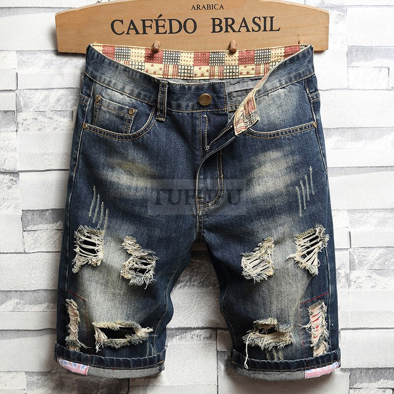 Mens Shorts New Fashion Leisure Men Short Jeans Brand Clothing Summer Shorts Men Jeans Short  Mens Fitness Jean Shorts