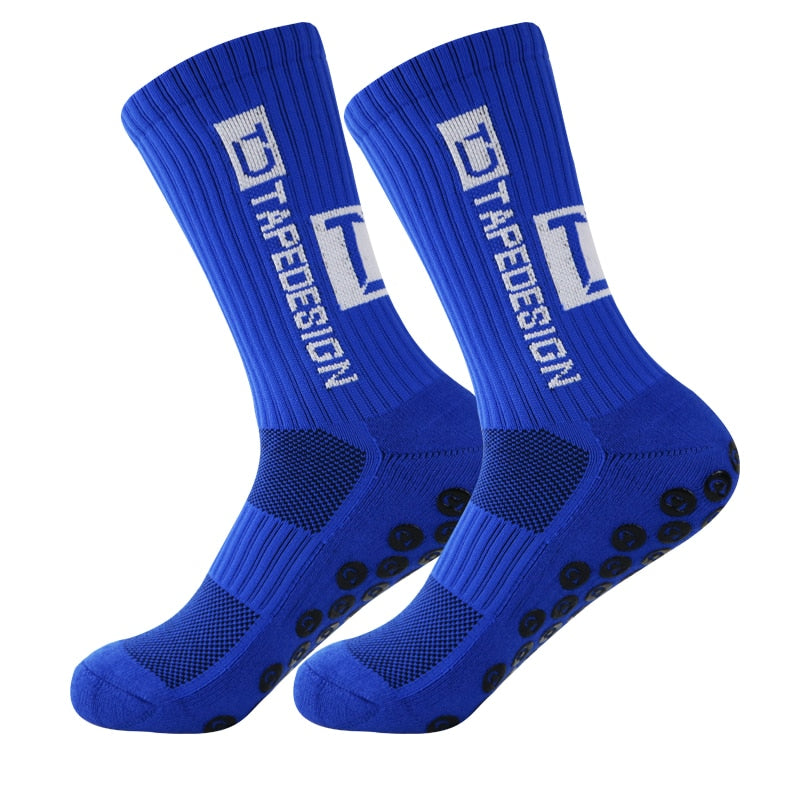 New ANTI SLIP Football Socks Mid Calf Non Slip Soccer Cycling Sports Socks  Mens